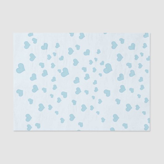 Blauwe drijvende harten tissuepapier (Voorkant)