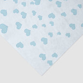 Blauwe drijvende harten tissuepapier (Detail)