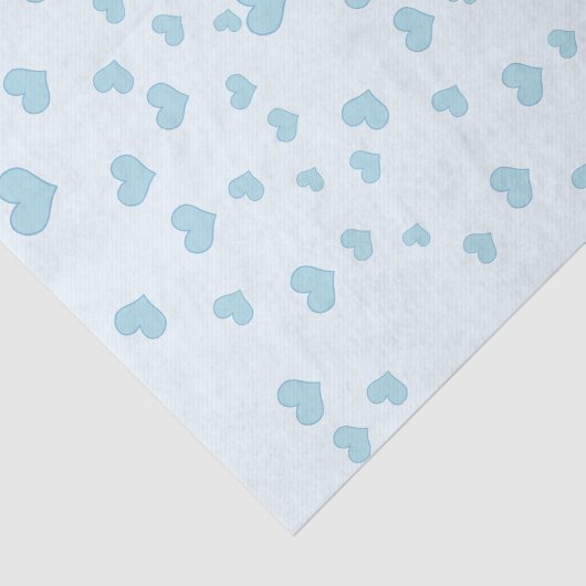 Blauwe drijvende harten tissuepapier (Detail)