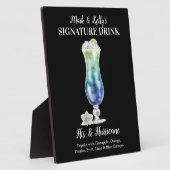 Blauwe Drink op het eiland ・ PERSONALISEERDE Drink Fotoplaat (Zijkant)