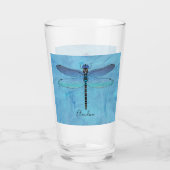  blauwe Drink van de Dragonfly-bier Glas (Achterkant)