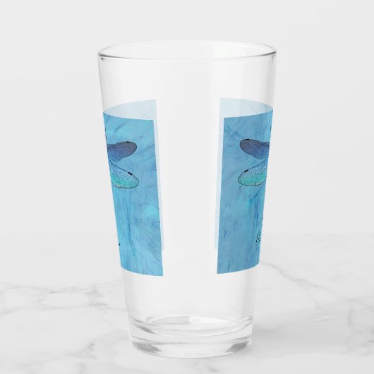 blauwe Drink van de Dragonfly-bier Glas (Links)