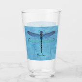 blauwe Drink van de Dragonfly-bier Glas (Voorkant)