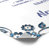 Blauwe Drinken lijst Bridal Wedding Poster (Hoek)