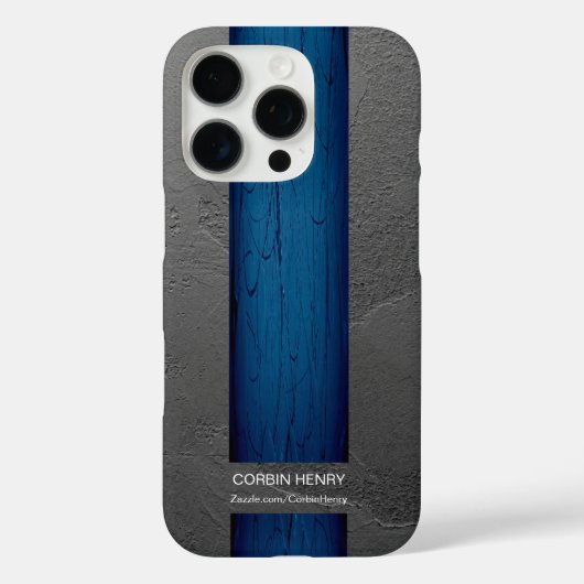 Blauwe Drip Naam Abstracte Textuur Case-Mate iPhone Case (Achterkant)