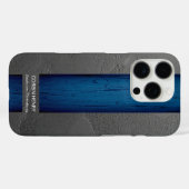 Blauwe Drip Naam Abstracte Textuur Case-Mate iPhone Case (Achterkant (horizontaal))
