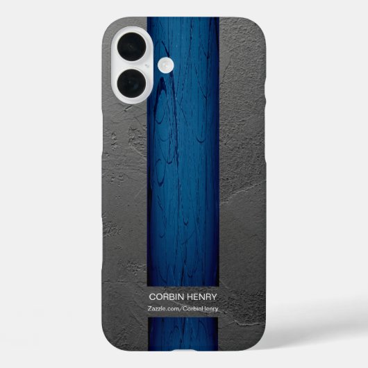 Blauwe Drip Naam Abstracte Textuur Case-Mate iPhone Case (Achterkant)