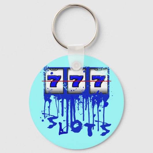 BLAUWE DRIPPENDE SCHIJFSLEUVEN SLEUTELHANGER (Voorkant)