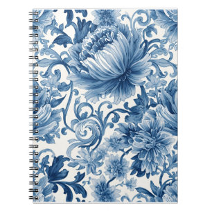 Blauwe Dromen   Bloemenschildering Chinoiserie Notitieboek