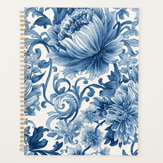 Blauwe Dromen | Bloemenschildering in waterverftec Planner (Voorkant)
