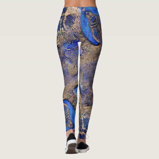 Blauwe dromen leggings (Achterkant)