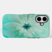 Blauwe Dromen Moderne Bloem Telefoon Hoes (Achterkant (horizontaal))