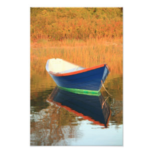 Blauwe droog foto afdruk