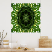 Blauwe droom Mandala... Poster (Keuken)