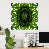 Blauwe droom Mandala... Poster (Thuiskantoor)