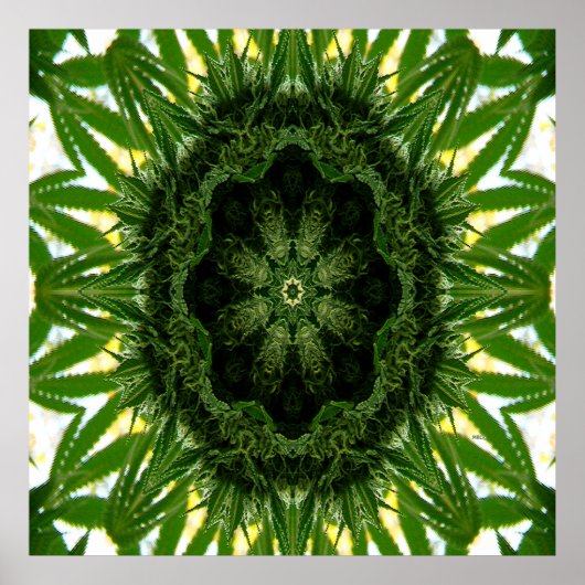 Blauwe droom Mandala... Poster (Voorkant)