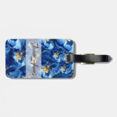 Blauwe droom, Rozen Aangepast Bagagelabel (Achterkant horizontaal)