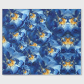 Blauwe droom, Rozen Bloemen Vakantie Wrapping Papi Cadeaupapier (Vlak)