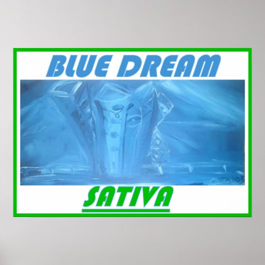 BLAUWE DROOM SATIVA POSTER (Voorkant)