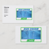 BLAUWE DROOM SATIVA VISITEKAARTJE (Voorkant / Achterkant)