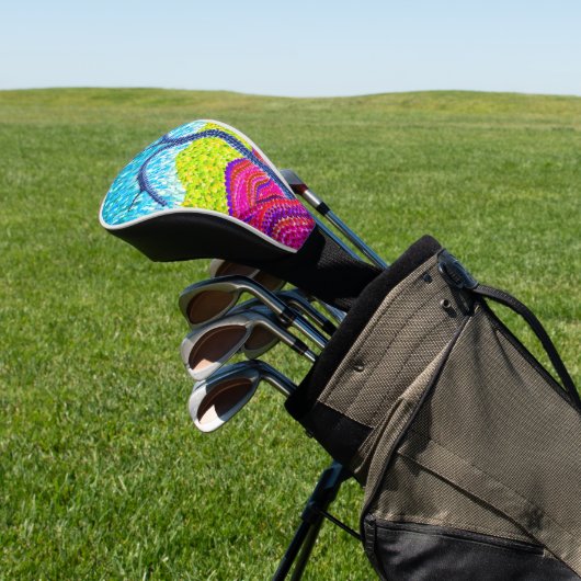Blauwe droomboom golfheadcover (Insitu)