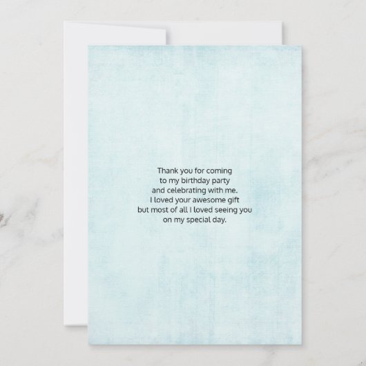 Blauwe droomcatcher met bloemen en veren bedankkaart (Achterkant)