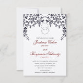 Blauwe Druiven Druiven Joodse Hebreeuwse Trouw uit Kaart (Voorkant)