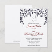 Blauwe Druiven Druiven Joodse Hebreeuwse Trouw uit Kaart (Voorkant / Achterkant)