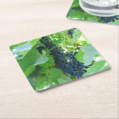 Blauwe druiven kartonnen onderzetters (Schuin)