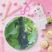 Blauwe Druiven Papieren Bordje (Feest)