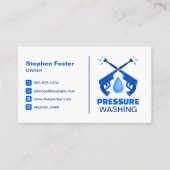 Blauwe druk wassen foto Power Wash Cleaning Visitekaartje (Voorkant)