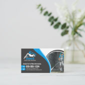 Blauwe druk Wassen Macht Wassen Huis Wassen Visitekaartje (Staand voorkant)