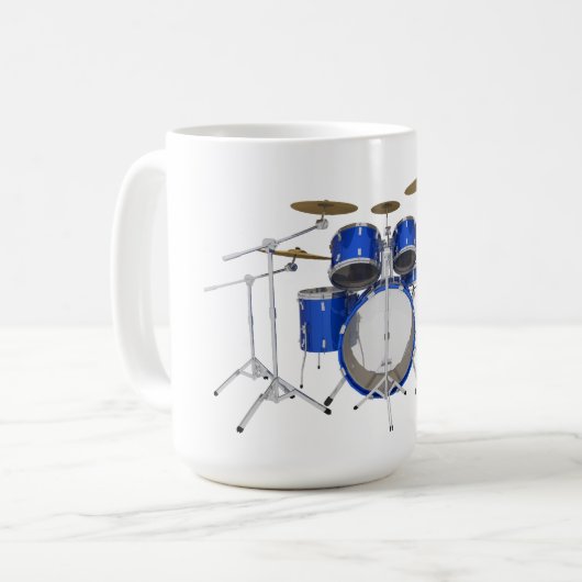 Blauwe drumkit: koffiemok (Voorkant links)