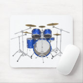 Blauwe drumkit: muismat (Met muis)