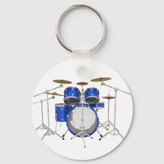 Blauwe drumkit: sleutelhanger (Voorkant)