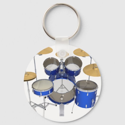 Blauwe drumkit: sleutelhanger (Voorkant)