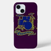 Blauwe drums / drummer Case-Mate iPhone case (Achterkant)