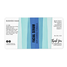 Blauwe druppelflesjes met stripper etiket