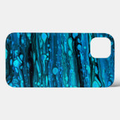 Blauwe druppels Acrylkleurstof Abstracte vloeibaar Case-Mate iPhone Case (Achterkant (horizontaal))