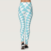 Blauwe druppels Patroonontwerp Leggings (Achterkant)