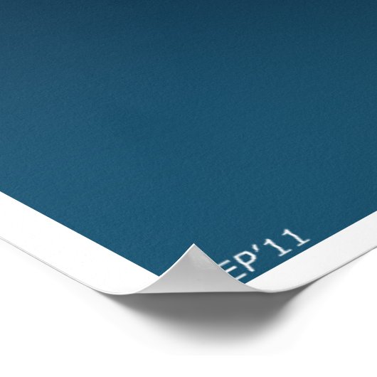 Blauwe druppels poster (Hoek)