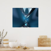 Blauwe druppels poster (Keuken)