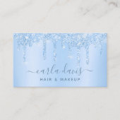 Blauwe druppels, salon Makeup artiest Visitekaartje (Voorkant)