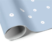Blauwe dubbele Stippen Cadeaupapier (Rol Hoek)