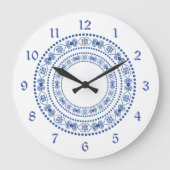 Blauwe dubbelhartgrens grote klok (Voorkant)