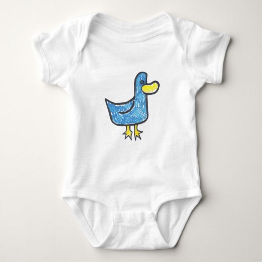 Blauwe Duck is Quacktastic Romper (Voorkant)