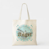 Blauwe Duif engel boodschappentas Tote Bag (Achterkant)