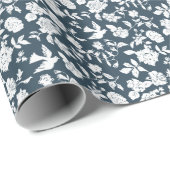Blauwe Duif Inpakpapier (Rol Hoek)