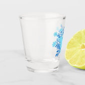 Blauwe duif van de vrede shot glas (Links)