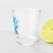 Blauwe duif van de vrede shot glas (Rechts)